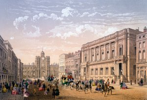 A Szent Jakab palota és a konzervatív klub, Ch. Riviere metszete, 1862.